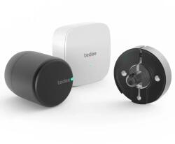 Tedee PRO Set: Încuietoare inteligentă Tedee Smart Lock, Bluetooth 5.0, Neagra + Bridge + Adaptor (TLV1.1B TBV1.0A 32110010)