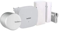 Tedee PRO Set: Încuietoare inteligentă Tedee Smart Lock, Bluetooth 5.0, Gri + Bridge + Cilindru modular (TedeeProBDSC-S)