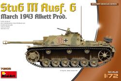 MiniArt Models 1/72 StuG III Ausf. G March 1943 Prod. önjáró löveg modell (MI72105)