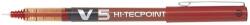 Pilot Roller V5 Hi-Tecpoint Pilot 0.5 mm varf fin, rosu PBX-V5R