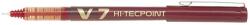 Pilot Roller V7 Hi-Tecpoint Pilot 0.7 mm varf mediu, rosu PBX-V7R