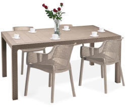 Keter Elody 4+1 kerti bútor garnitúra szett cappuccino (211105_247100_4) - leziter