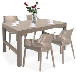 Keter Elyon 4+1 kerti bútor garnitúra szett cappuccino (232296_247100_4) - leziter