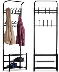 Homelux Álló ruhafogas cipőtartóval fekete (GH-201_BLACK) - platinashop