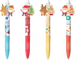 Happy Color Set 4 roller gel cu rescriere, 0.5 mm, albastru, X-mas 3, Happy Color PCKHA4121XM03