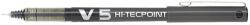 Pilot Roller V5 Hi-Tecpoint Pilot 0.5 mm varf fin, negru PBX-V5B