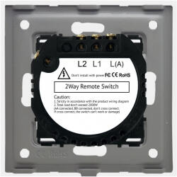 Luxion Intrerupator Dublu Cap Scara cu Touch din Sticla LUXION RF433 Auriu (LX-MT-R202G-G)