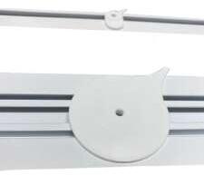  Fedecor New Slim Line - Komplett 1 Soros Függönysín Mennyezeti Rögzítő Tárcsa Szett Csavarral ÉS Tiplivel, 2 darab, Fehér (2670100P)