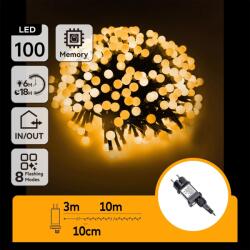 Aigostar - LED външна декоративна гирлянда 100xLED/3, 6W/230V/8 режима 10m IP44 топла бяла (AI2181)