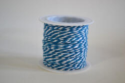  family kötöző zsinór 1mm 100% pamut 10m/tek. világoskék/fehér