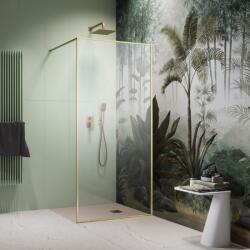 Radaway Paravan de dus tip Walk-in Radaway Modo F II auriu periat-transparent 100 cm sticla securizata 8 mm (10409104-99-01)