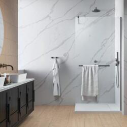 Radaway Paravan de dus tip Walk-in Radaway Modo New II cu portprosop GunMetal periat-transparent 105 cm sticla securizata 8 mm (389105-92-01W)
