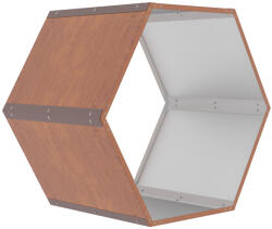  Tüzifa tároló G21 HEX 53 - 92 x 60 cm, barna (63900518)