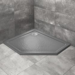Radaway Cadita dus pentagonala Radaway Doros PT E Stone 100x90 cm acril antracit stanga (SDRPT1090-01-64SL)
