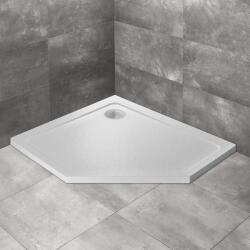 Radaway Cadita dus pentagonala Radaway Doros PT E Stone 100x80 cm acril alb stanga (SDRPT1080-01-04SL)