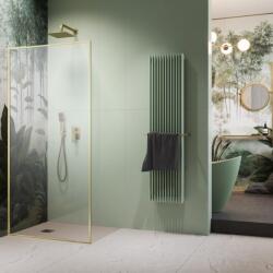 Radaway Paravan de dus tip Walk-in Radaway Modo F SL II auriu periat-transparent 110 cm sticla securizata 8 mm stanga (10419114-99-01L)