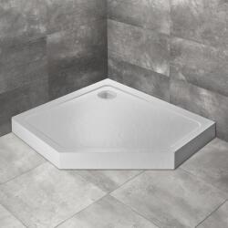 Radaway Cadita dus pentagonala Radaway Doros PT E Compact Stone 100x90 cm acril alb stanga (SDRPTP1090-05-04SL)