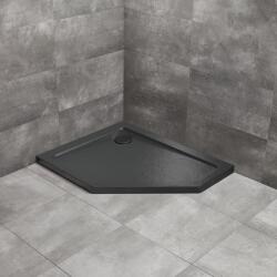 Radaway Cadita dus pentagonala Radaway Doros PT E Stone 90x80 cm acril negru stanga (SDRPT9080-01-54SL)