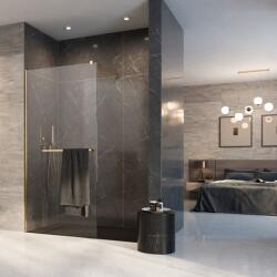 Radaway Paravan de dus tip Walk-in Radaway Modo New II cu portprosop auriu lucios-transparent 150 cm sticla securizata 8 mm (389154-09-01W)