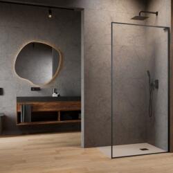 Radaway Paravan de dus tip Walk-in Radaway Modo F SL II GunMetal periat-transparent 60 cm sticla securizata 8 mm dreapta (10419064-92-01R)