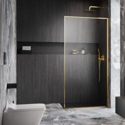 Radaway Paravan de dus tip Walk-in Radaway Modo F SL II auriu lucios-transparent 120 cm sticla securizata 8 mm dreapta (10419124-09-01R)