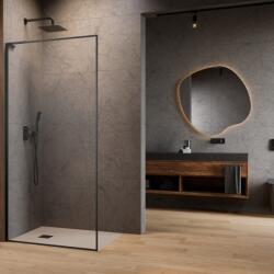 Radaway Paravan de dus tip Walk-in Radaway Modo F SL II GunMetal periat-transparent 115 cm sticla securizata 8 mm stanga (10419115-92-01L)