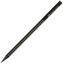 Faber-Castell Creion grafic, B, triunghiular, FABER-CASTELL, "Sparkle Midnight", negru/auriu