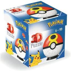 Ravensburger 11628 - Pokémon Poké Balls - Repeat Ball - 55 db-os 3D puzzle (11628)