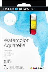 Daler-Rowney Simply Akvarell festékek halmaza 6 x 12 ml (134500006)