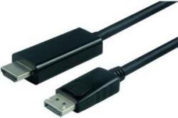 Valueline Kijelző csatlakozó Csatlakozókábel DisplayPort dugó, HDMI-A dugó 5.00 m Fekete 11.99. 5788 Árnyékolt DisplayPort kábel (JAB-3882872) (JAB-3882872)