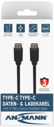 ANSMANN 1700-0122 2 M USB C Fekete (1700-0122)