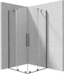 Deante Prizma zuhanykabin 80x80 cm négyzet grafit csiszolt/átlátszó üveg KPNDP08P08 (KPNDP08P08)