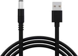 USB A csatlakozó - WT DC 2, 1/5, 5 1, 2m fekete (66-174)