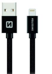 SWISSTEN Lightning (8pin) kábel MFI Swissten opletený, 2M - čierny