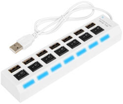 USB elosztó WT. A-7xGN. A HUB-06 fehér (86-074)