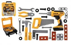 Teddies Most műanyag szerszámkészlet 16x17 cm-es akkus fúróval hanggal műanyag dobozban (TD00861754)