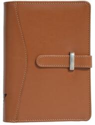 SATURNUS Gyűrűs kalendárium SATURNUS L437 fehér lapos világosbarna műbőr 2026 (SL437-007) - vectraline