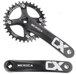 Spyral Meroca CX N-W négyszögtengelyes MTB hajtómű, 32T, 1x9-12s lánckerékkel, 170 mm, alumínium, fekete