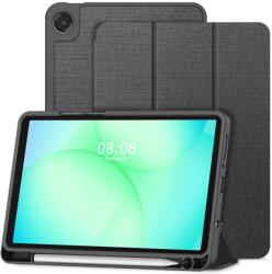  Tablettok Samsung Galaxy Tab A11 8.7 X133 / X135 - szürke vászon anyagú smart case tablet tok, ceruza tartóval