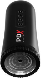 Pipedream - PDX Elite Műszáj maszturbátor, Pipedream PDX Elite, Moto Blower, 21-25 cm, fekete, akkumulátoros, vízálló, vibrációs, csúszó és szívó funkció