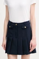 Tommy Hilfiger szoknya sötétkék, mini, harang alakú, WW0WW44731 - sötétkék 42