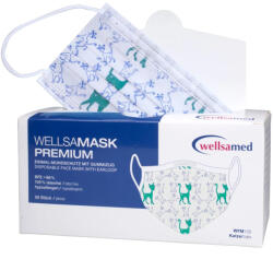  Wellsamask Colour line orvosi maszk 50db - macskák