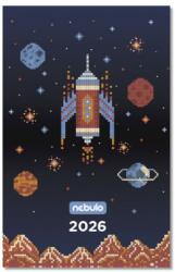 NEBULO Zsebnaptár NEBULO A/6 heti papírborítós Space Game 2026 (TZSN-A6-26-D7) - tonerpiac