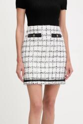 Karl Lagerfeld szoknya gyapjú keverékből fehér, mini, ceruza fazonú, A3W12019 - fehér 40