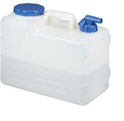 Relaxdays Víztároló kanna csappal műanyag 15 literes fehér - kék 10026581_672