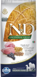 N&D Ancestral Grain Ősi Gabonával Medium & Maxi Adult Száraz Kutyatáp (Bárány, Tönköly, Zab és Áfonya) - 12 kg