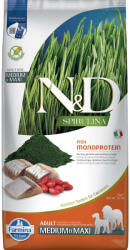 N&D Spirulina Medium & Maxi Adult Monoprotein Gabonamentes Száraz Kutyatáp (Hering) - 7 kg