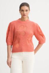 Benetton pulóver gyapjúkeverékből - narancssárga M - answear - 26 990 Ft