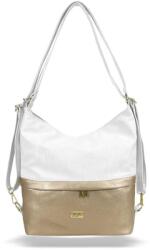 ZELLIA Női Válltáska/Hátizsáká Alakítható Zlb275 Fehér-Arany - Groove-Brw - (ZLK-zlb275-50279302)