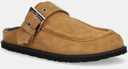 HUGO papucs velúrból Artentia sárga, női, 50542022 - sárga Női 38